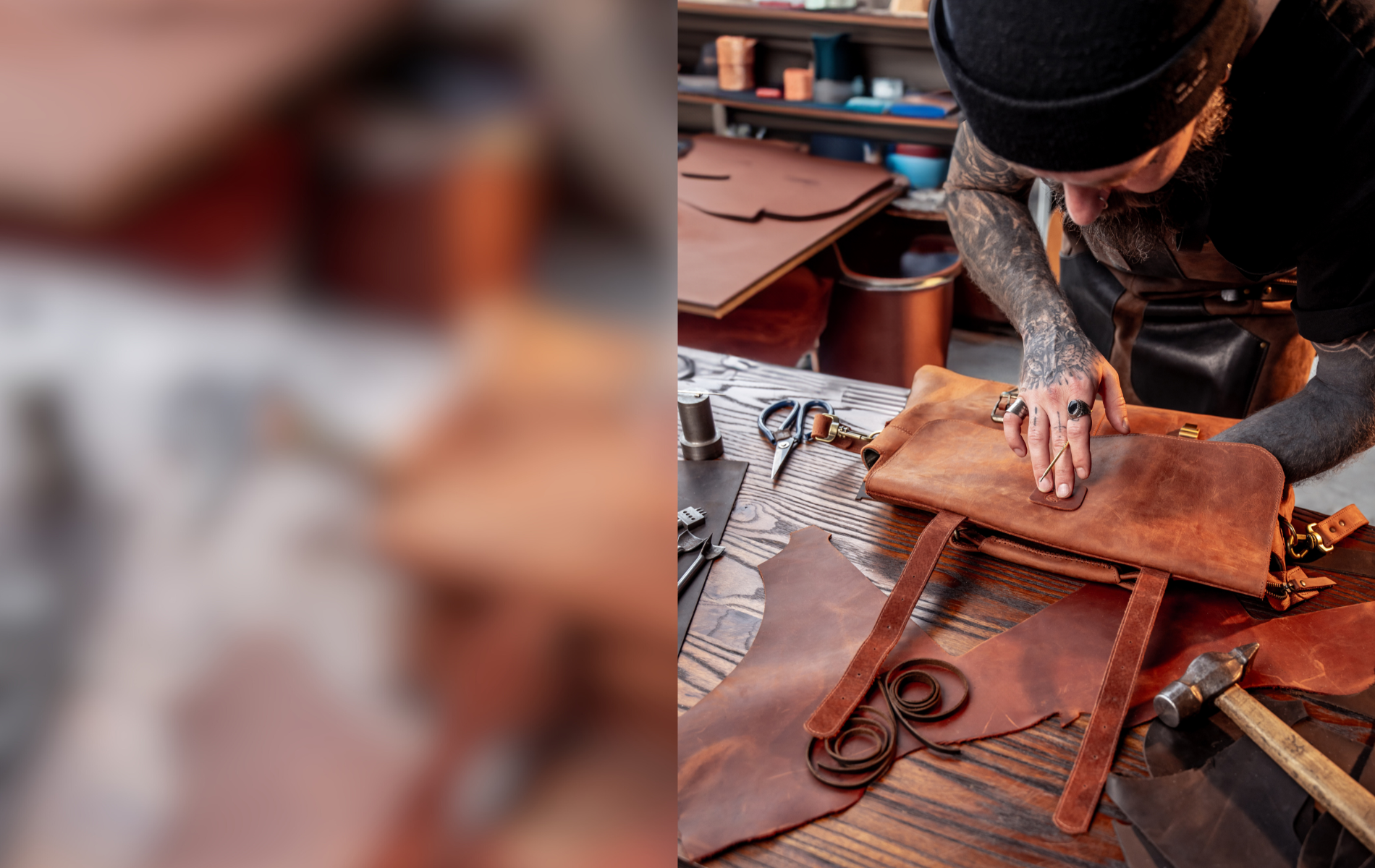 Bag from leather how to sew