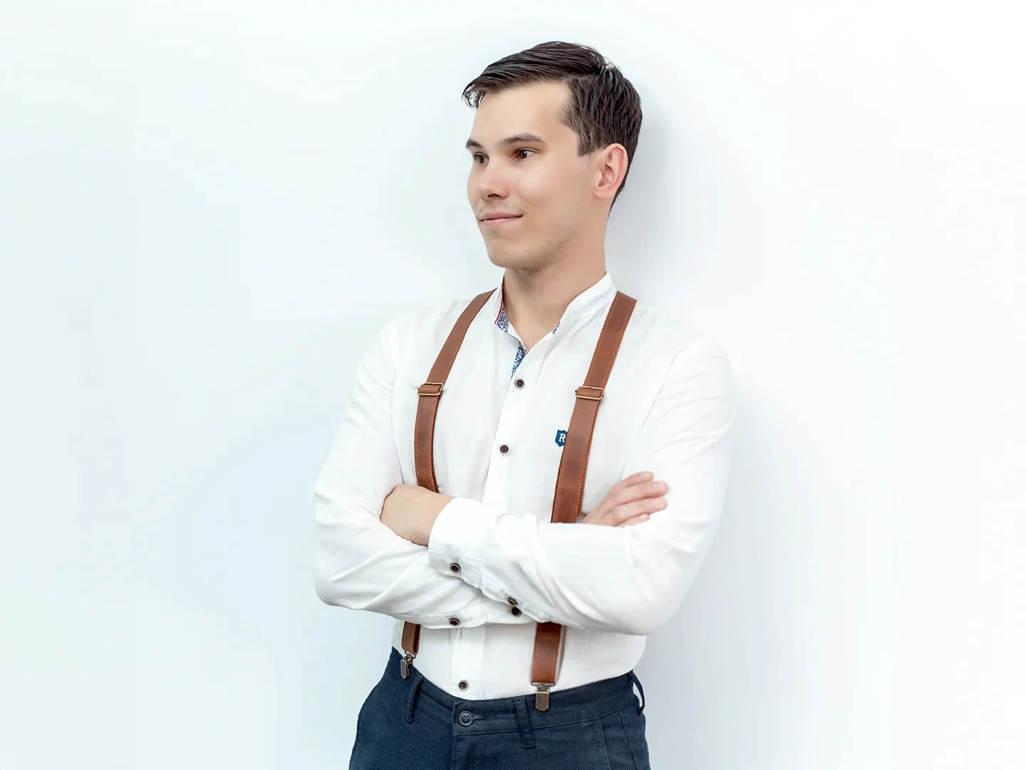 Brown suspenders