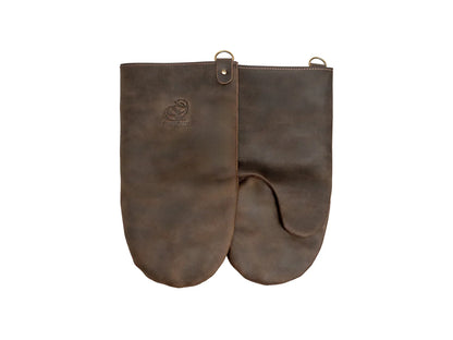 Leather Heat-Resistant BBQ Grilling Gloves