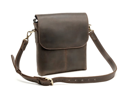 Leather Flap Over Shoulder Bag