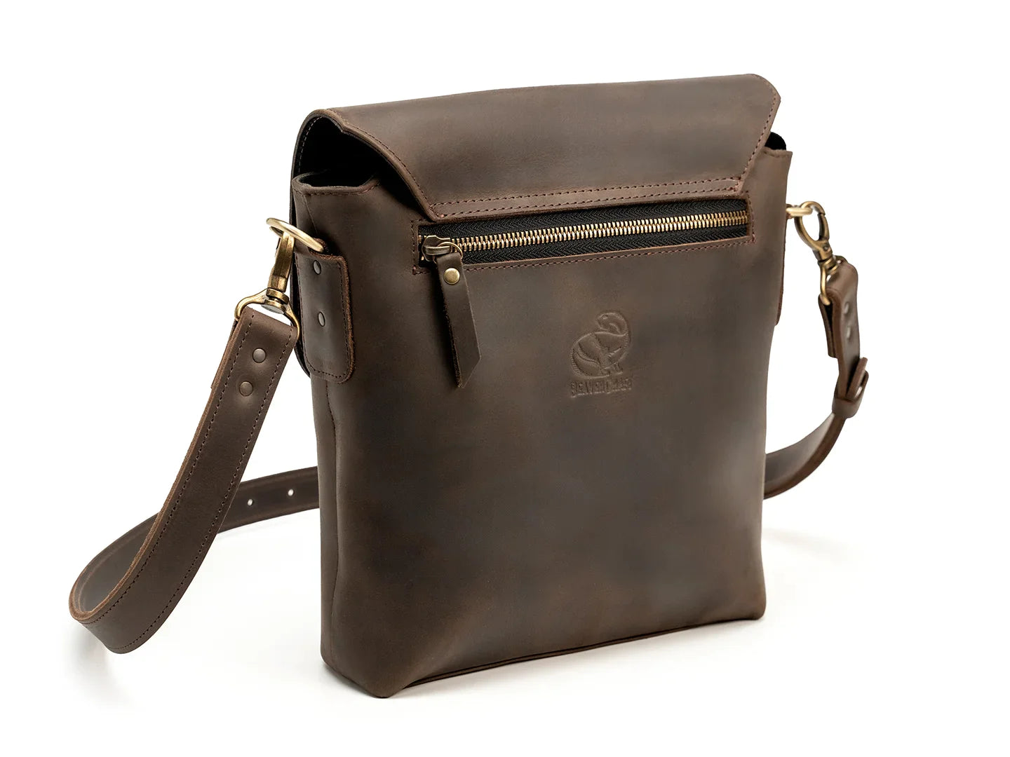 Leather Flap Over Shoulder Bag