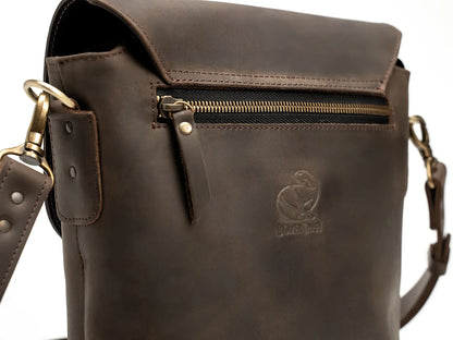 Leather Flap Over Shoulder Bag