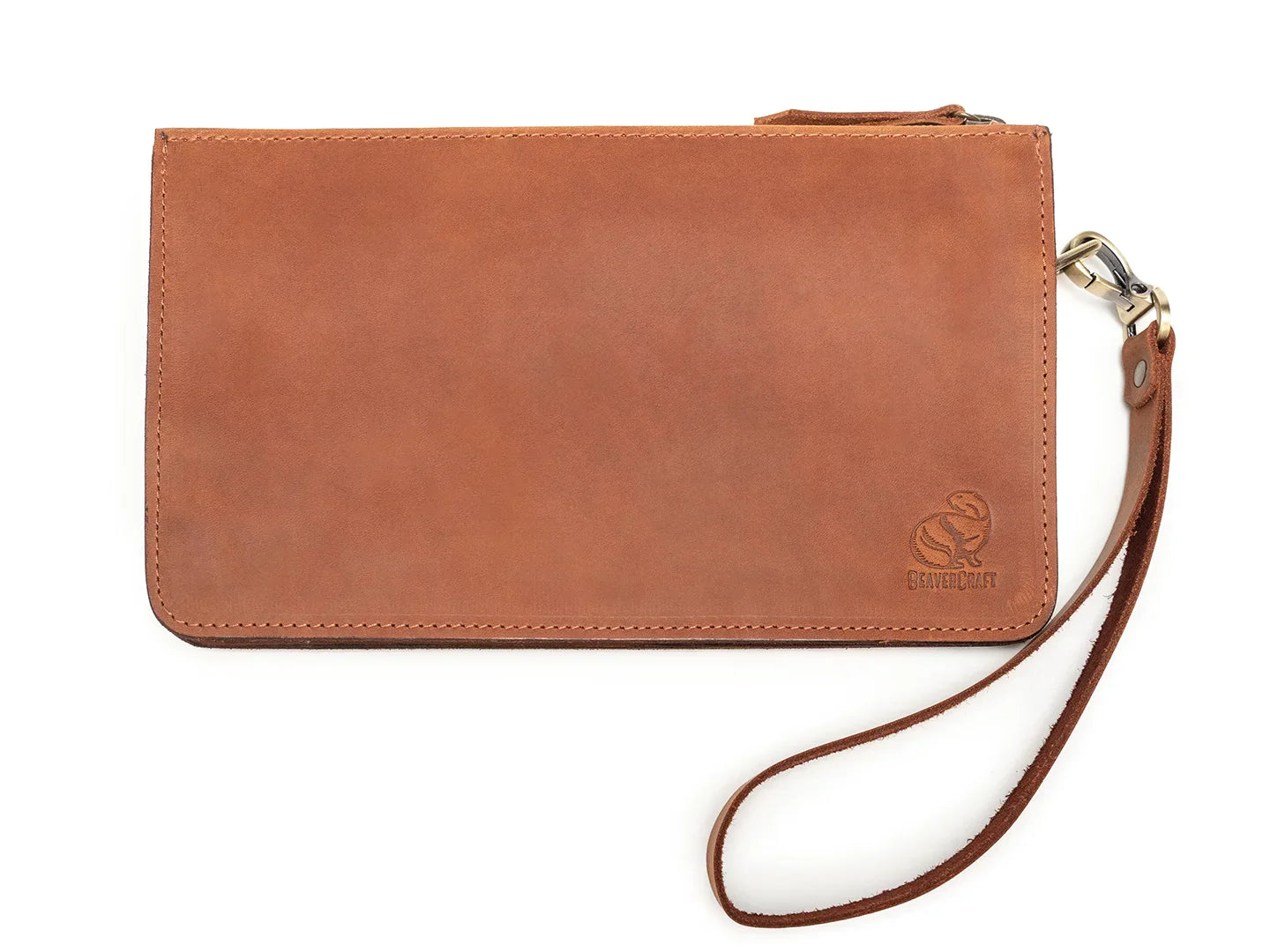 Leather Clutch Wristlet Hand Bag