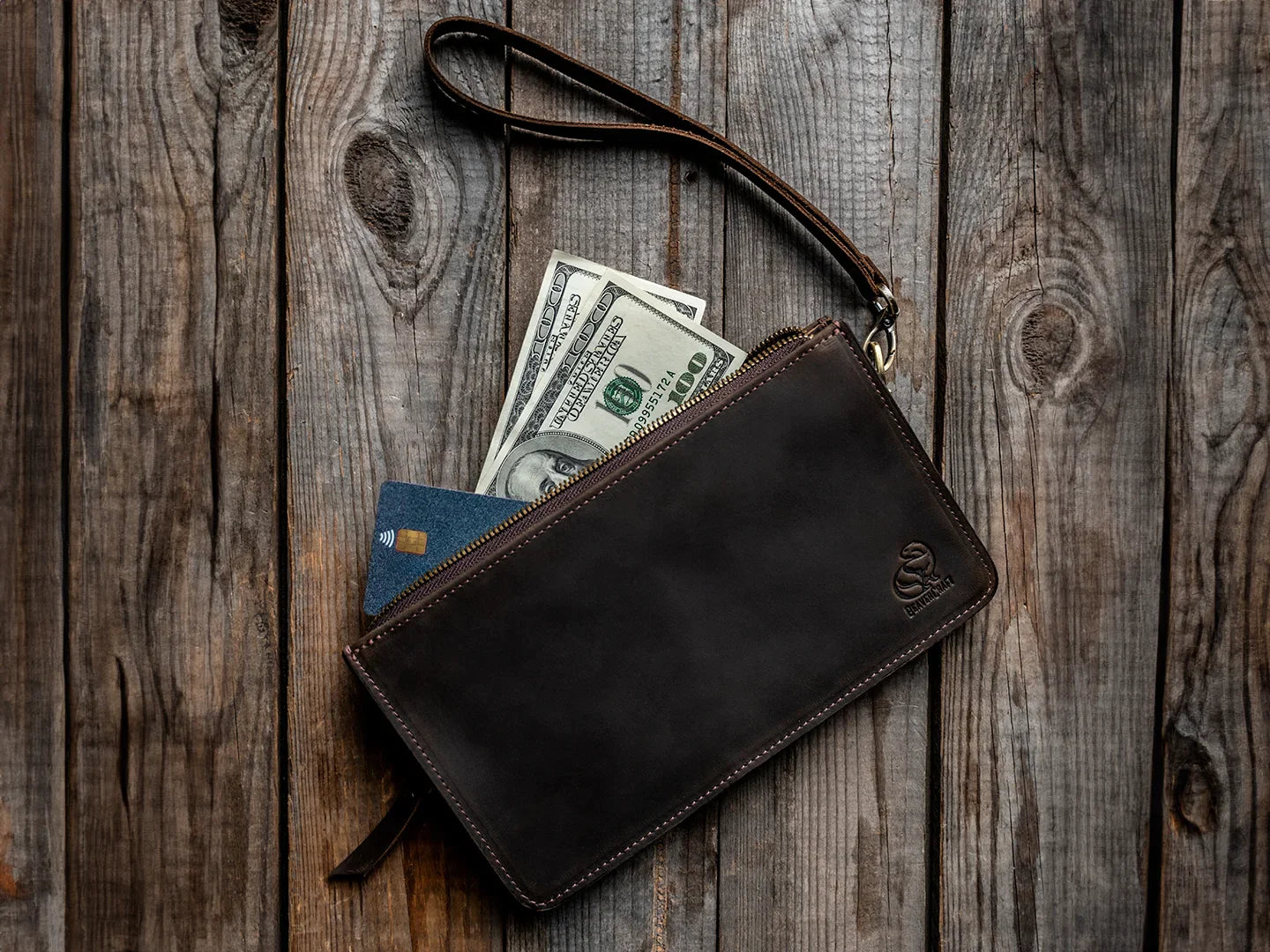 Mens leather hand pouch outlet