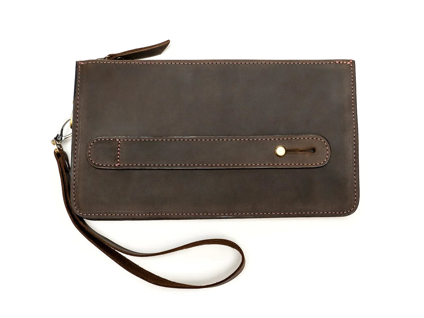 Leather Clutch Wristlet Hand Bag