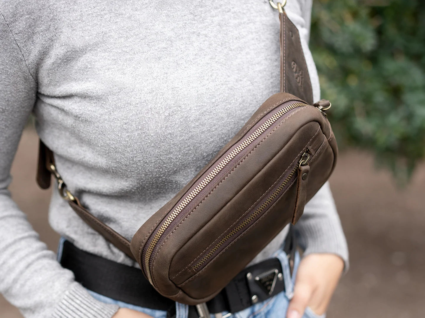 Quest Leather Waist Bag Fanny Pack Bum Bag for Men and Women LeatherCrafts by BeaverCraft