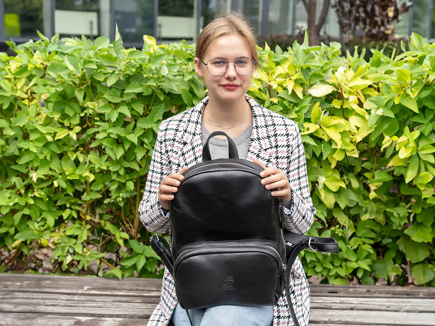 Serenity – Leather Backpack for Women, Black