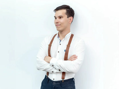 Brown suspenders