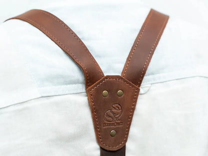 leather suspender harness