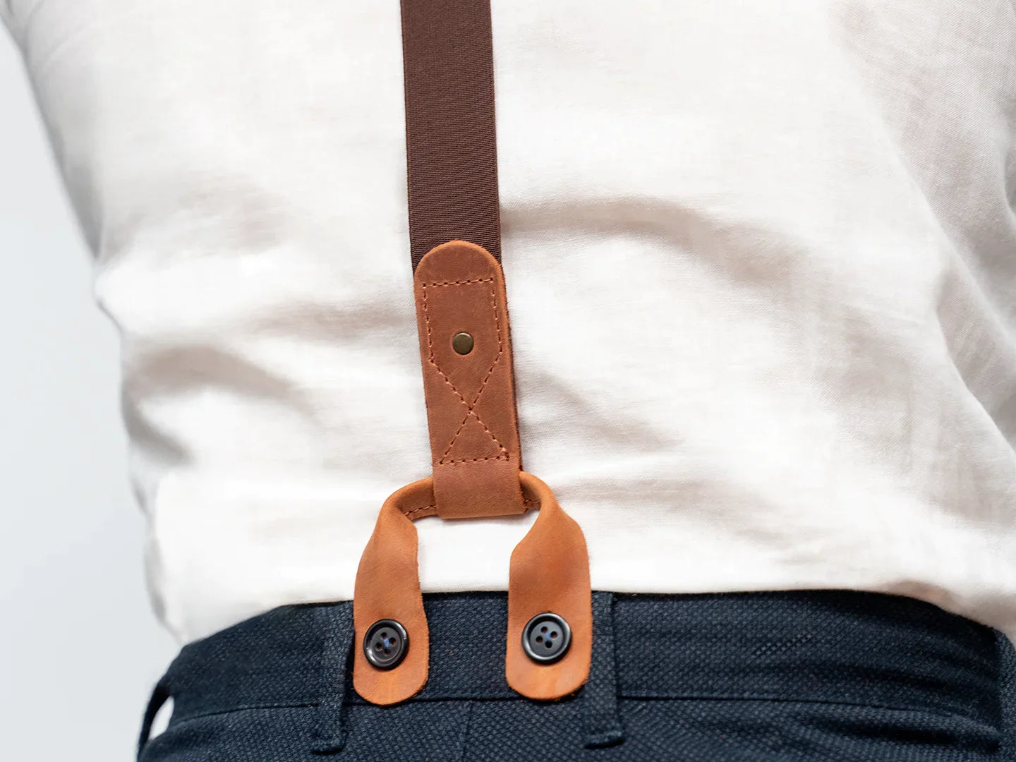 Button Straps leather braces