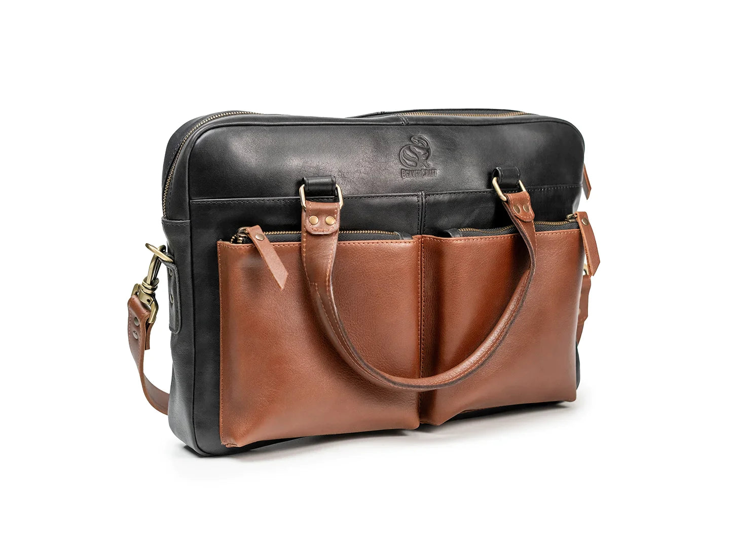 Leather Briefcase Laptop Bag